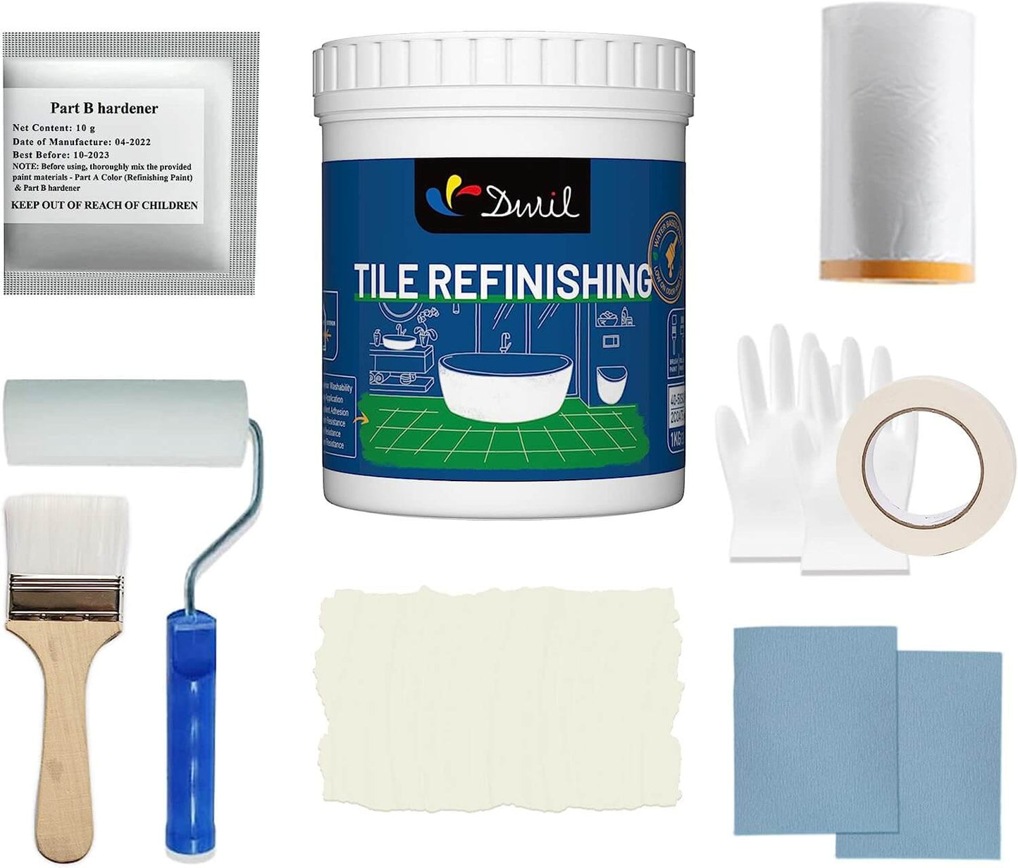 DWIL Tub Refinishing Kit, Epoxy Bathtub Paint, Self-Leveling Tub and Tile  Paint with Tools, Low Odor& 20X Thicker Than Other Sink Paint for Bathroom,  Kitchen, Bright Gloss White-Sink Size Kit - Yahoo